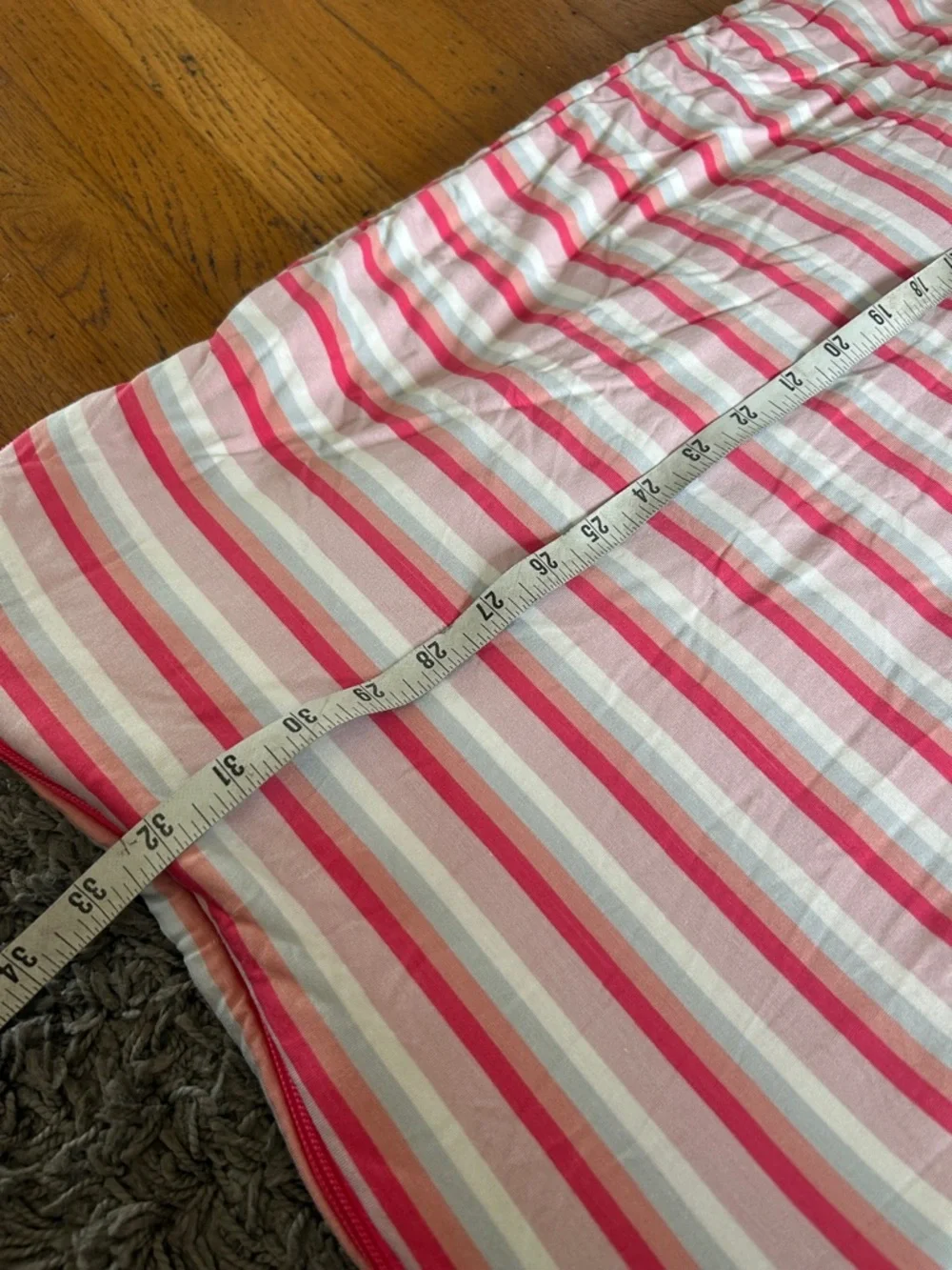 KICKEE Pants Pink and White Striped Sleeveless Baby Sleep Sack 6-18 Months
